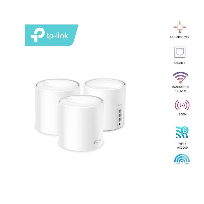 DECO TPLINK X50 SISTEMA WIFI 6 MESH AI AX3000 BLANCO 3 PACK