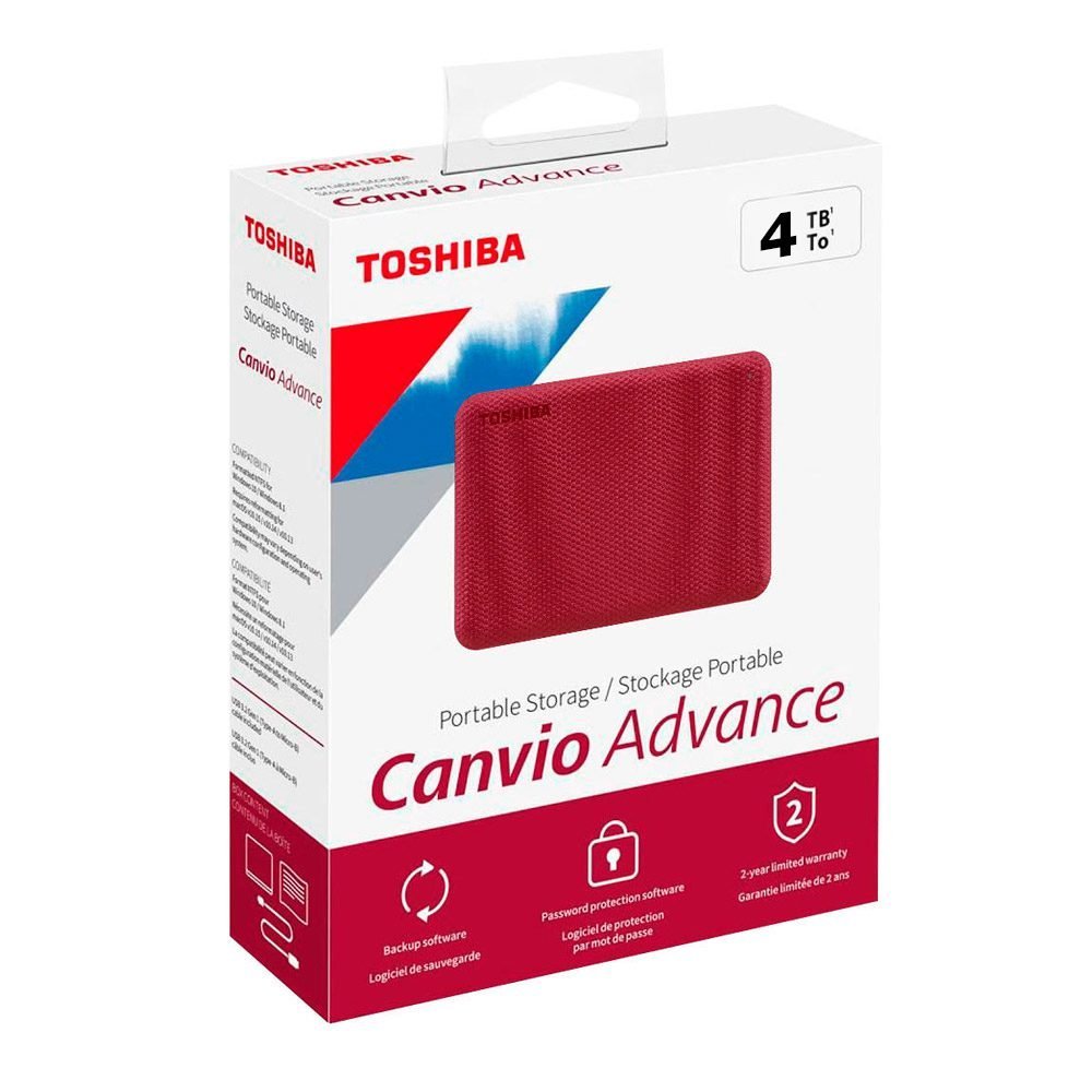 DISCO DURO EXTERNO TOSHIBA 4TB CANVIO ADVANCE BLACK