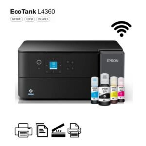 SISTEMA DE TINTA ORIGINAL EPSON L4360 COPIA, SCANEA E IMPRIME (Duplex), conexión WIFI, Tinta para 6.000 páginas, Fotos, COLOR Y BLANCO&NEGRO