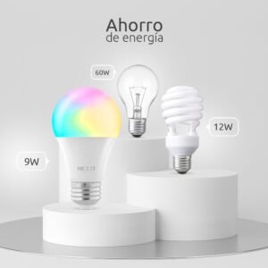 BOMBILLO NEXXT NHB-C110 LED SMART WIFI A19 MULTICOLOR PACK 2 UNIDADES