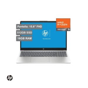 COMPUTADORA PORTÁTIL HP 15-FC0256LA AMD RYZEN 5 7520U 16GB,512GB SSD,15.6",SIN S.O