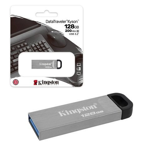 FLASH MEMORY KINGSTON 128GB DATA TRAVELER KYSON DTKN USB 3.2