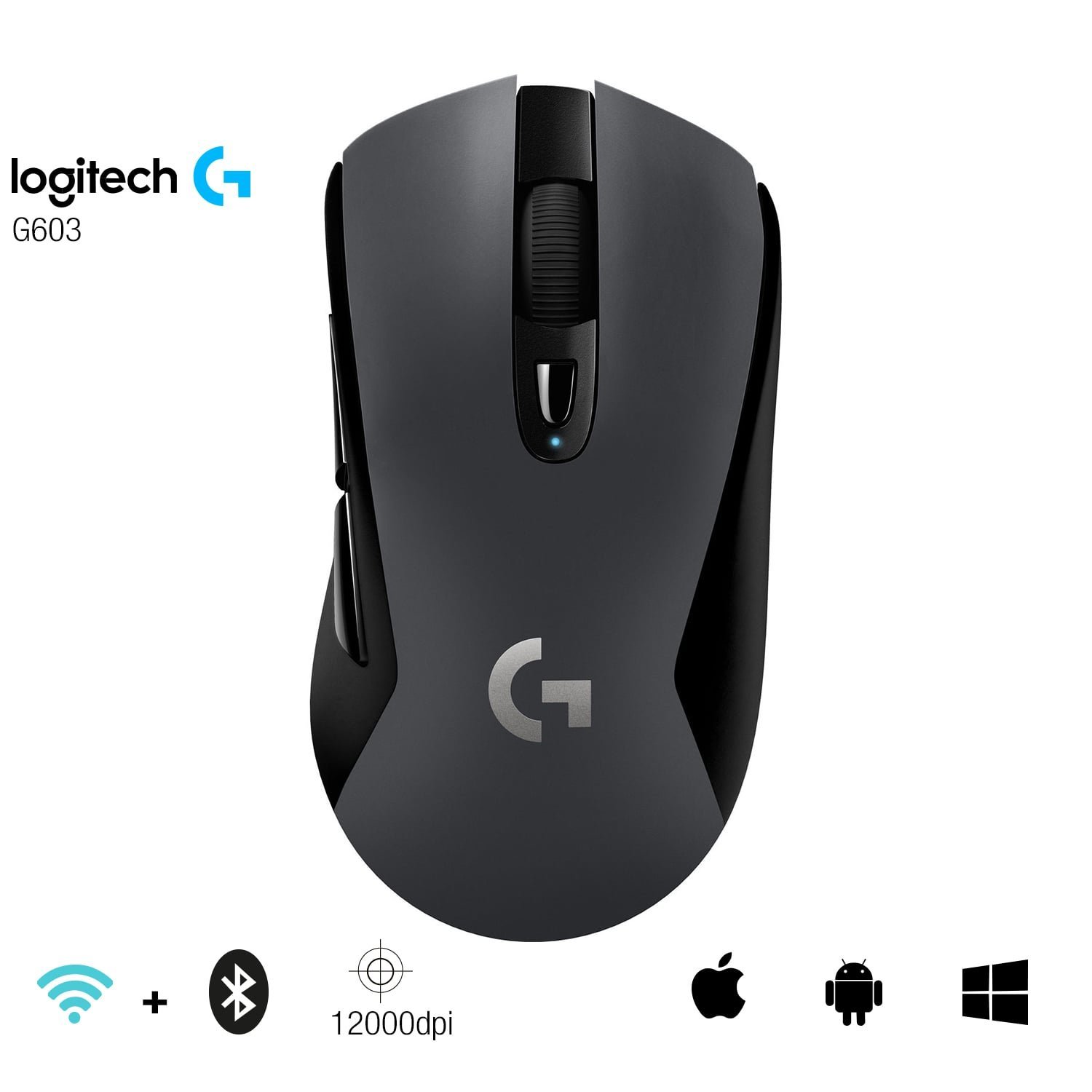MOUSE LOGITECH GAMING G603 BLACK WIRELESS USB LIGHTSPEED, BLUETOOTH
