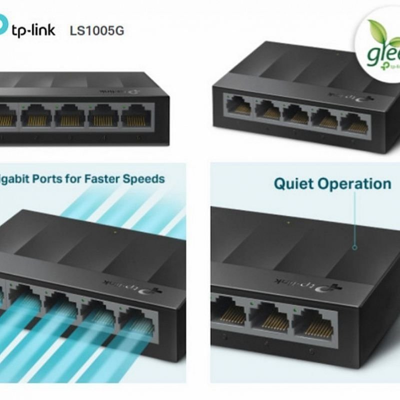 SWITCH TPLINK LS1005G 5 PUERTOS GIGABIT METALICO AHORRO DE ENERGIA