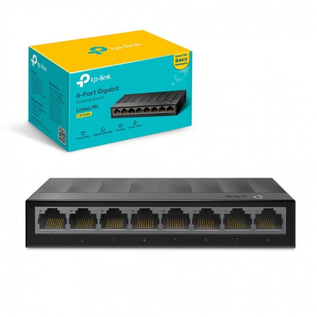 SWITCH TPLINK LS1008G 8 PUERTOS GIGABIT ETHERNET,CUBIERTA PLASTICA