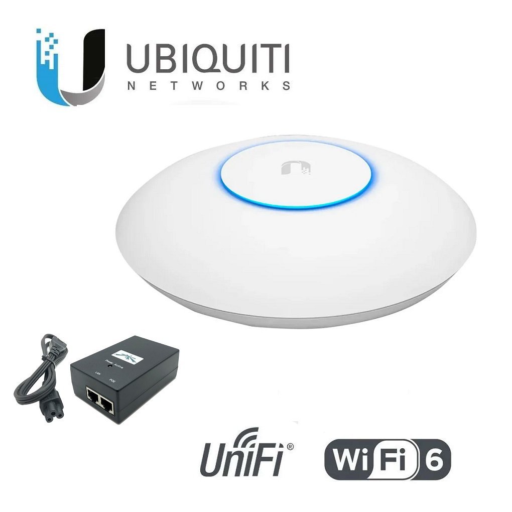 UBIQUITI U6 ACCESS POINT WIFI 6 INCLUYE POE 48VDC Y 0.5A PUERTOS 10/100/1000