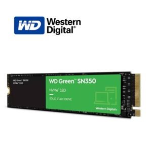 DISCO SOLIDO WESTERN DIGITAL 500GB SN350 NVME  PCIE M.2 2280 24000MBS GREEN