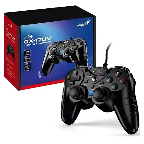 GAME PAD GENIUS MAXFIRE GX-17UV 2 MOTORES VIBRACION EN PUÑOS PC Y PS3 4 BOTONES