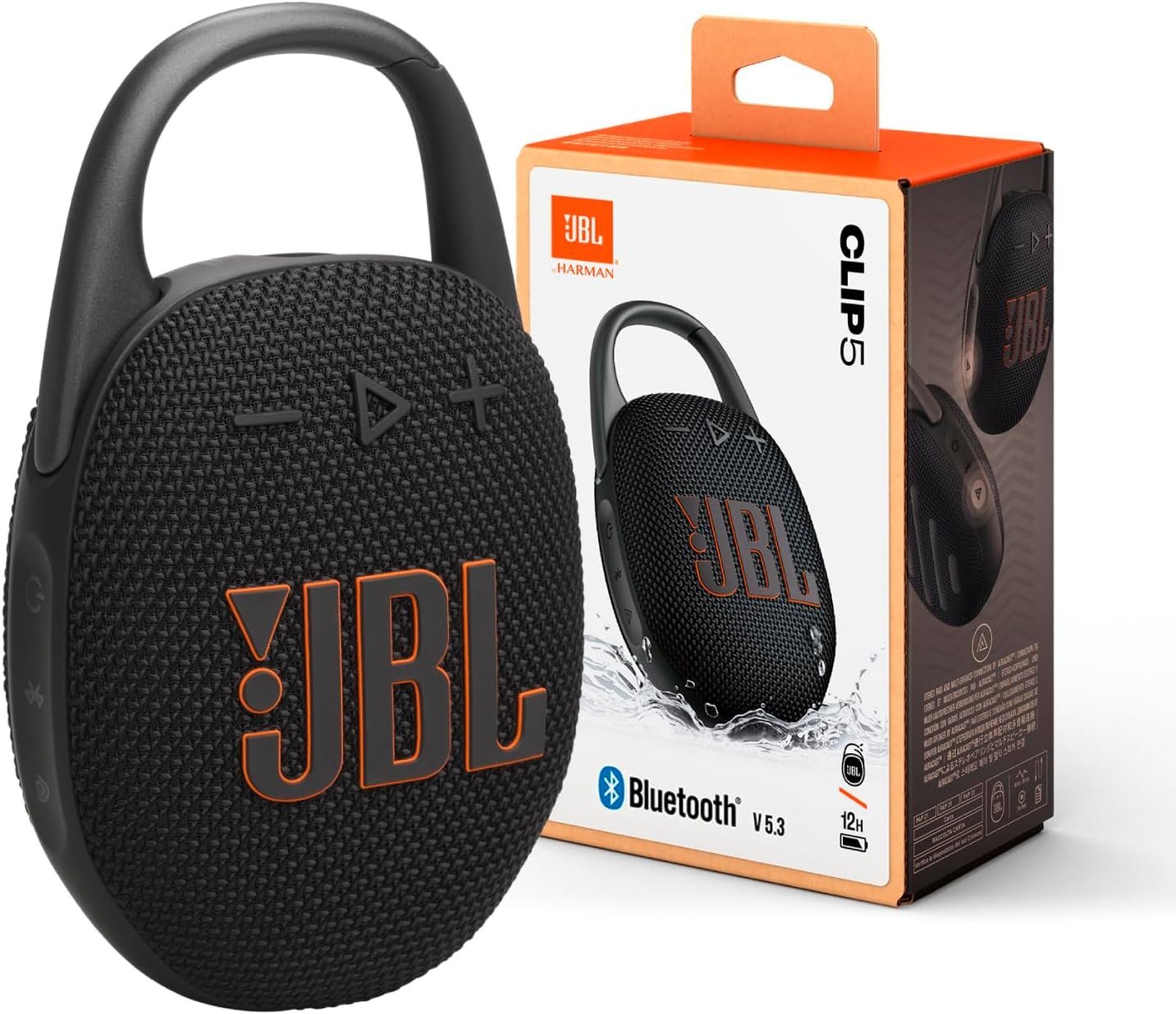 PARLANTE JBL CLIP 5 BLUETOOTH WATERPROOF BLACK
