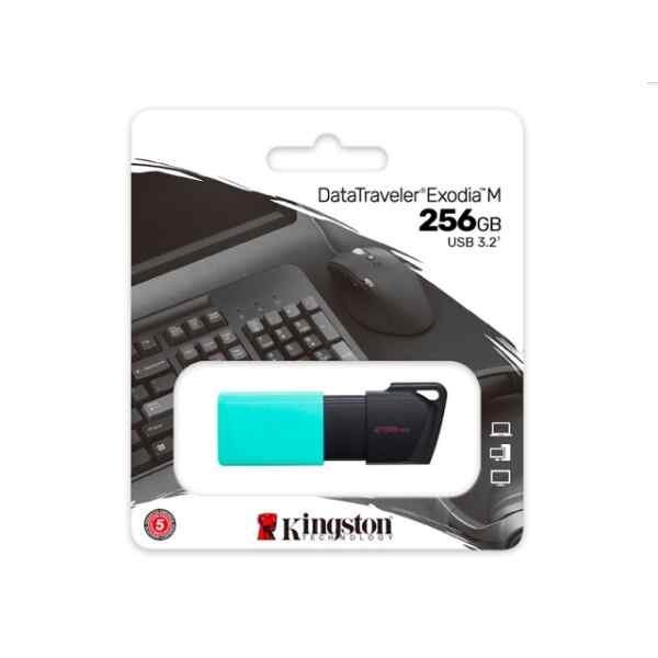 FLASH MEMORY KINGSTON 256GB USB 3.2 GEN1 DATA TRAVELER EXODIA M
