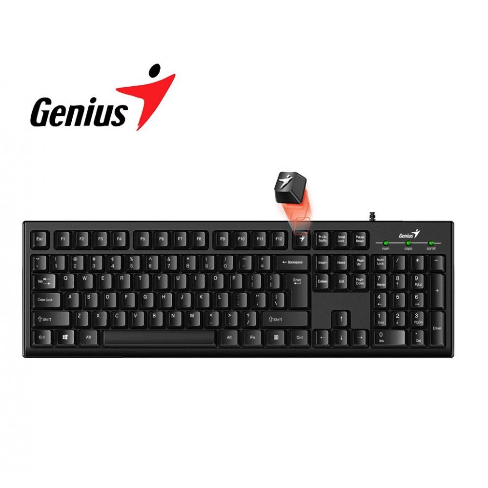 TECLADO GENIUS KB-100 USB BLACK SP
