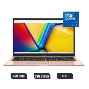 COMPUTADORA PORTÁTIL ASUS VIVOBOOK X1504VA-BQ5581 CORE 5 120U Memoria 16GB,512GB SSD,15.6",SIN S.O
