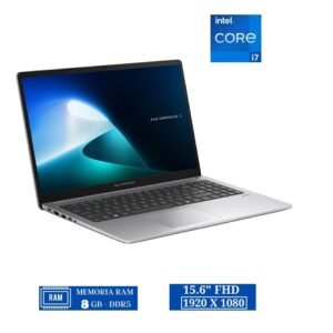 COMPUTADORA PORTÁTIL ASUS EXPERTBOOK B1503CVA-S76042 CORE i7-13620H Memoria 8GB,512GB SSD, Pantalla 15.6",SIN S.O