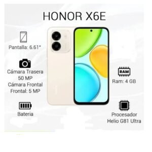 CELULAR HONOR X6E MEDIATEK HELIO G81 ULTRA 4GB,256GB,6.61"