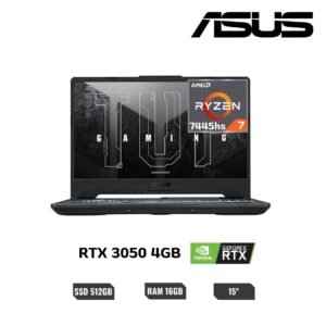 COMPUTADORA PORTÁTIL ASUS TUF GAMING FA506NCG-HN194 AMD RYZEN 7 7445HS Memoria 16GB,512GB SSD, RTX3050 DE 4GB, Pantalla 15.6",SIN S.O