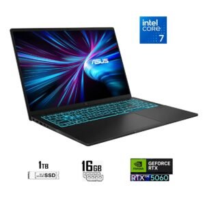COMPUTADORA PORTÁTIL ASUS V16 GAMING V3607VM-RP109 CORE 7 240H Memoria 16GB,1TB SSD,RTX5060 DE 8GB, Pantalla 16",SIN S.O